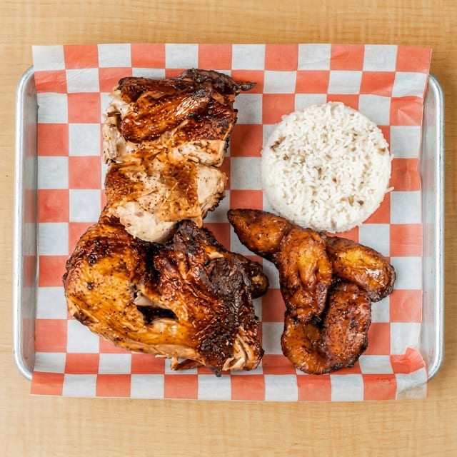 1/2 Charcoal Grilled Chicken with 2 Sides.