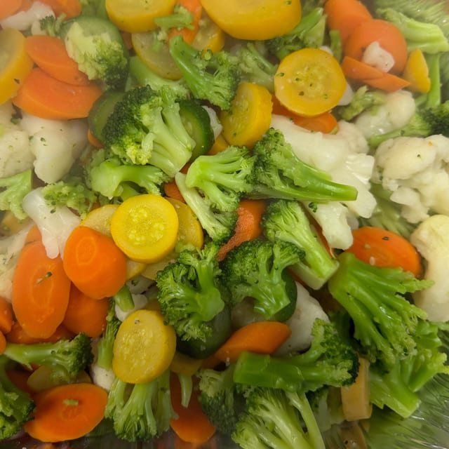Steamed Vegetables.